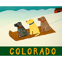 Sled Dogs Welcome Giclee Print | Dog Mountain, VT - Stephen Huneck